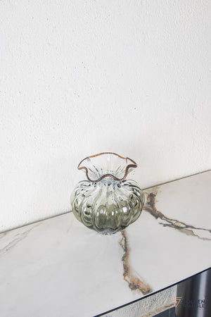 Flora Glass Vase - Smoke