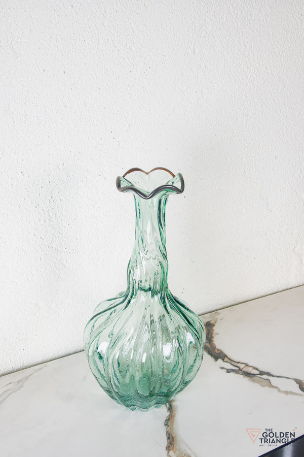 Flora Glass Vase - Ice - Short