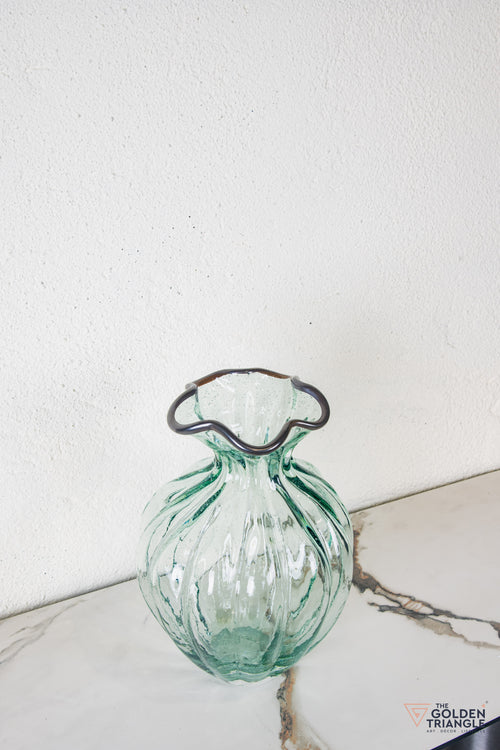 Flora Glass Vase - Ice - Short