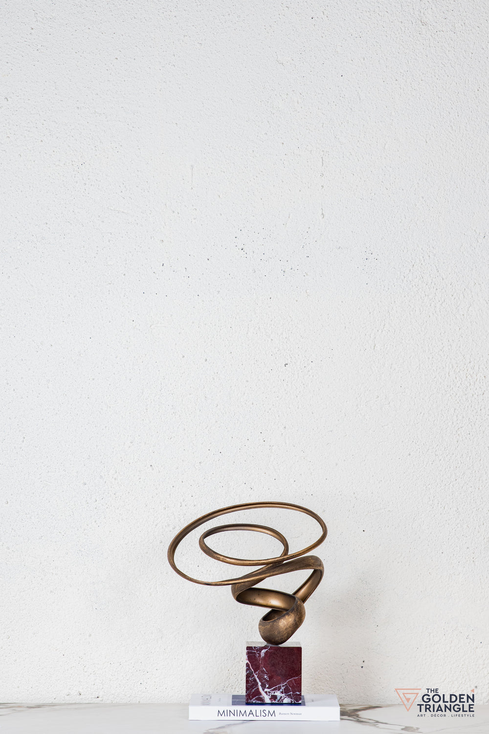 Zuri Abstract Sculpture - Antique Gold