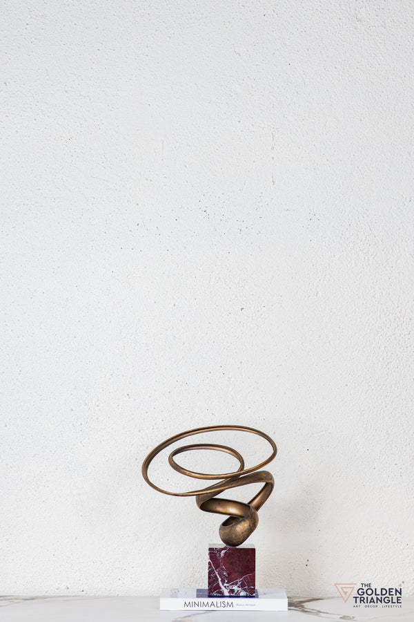 Zuri Abstract Sculpture - Antique Gold