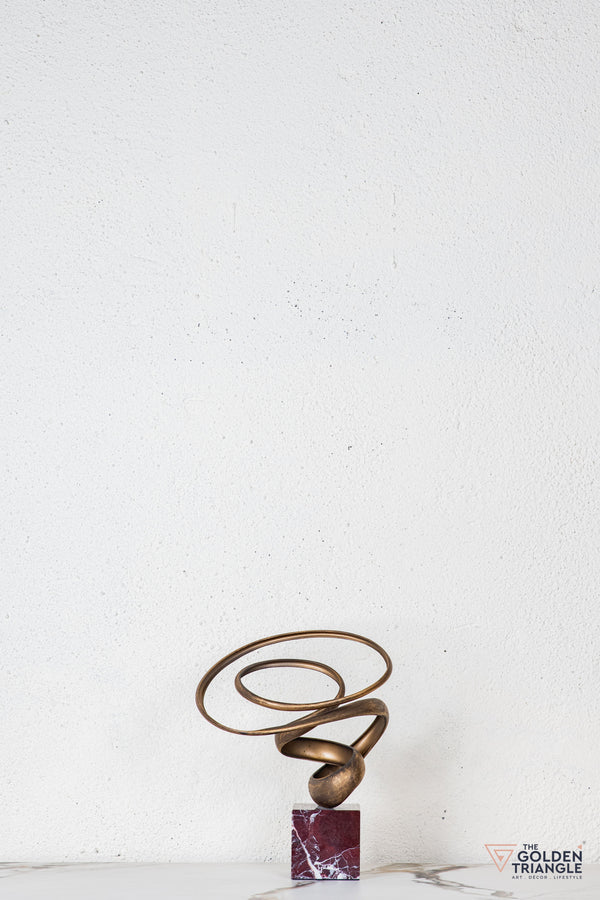 Zuri Abstract Sculpture - Antique Gold