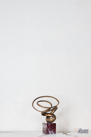 Zuri Abstract Sculpture - Antique Gold