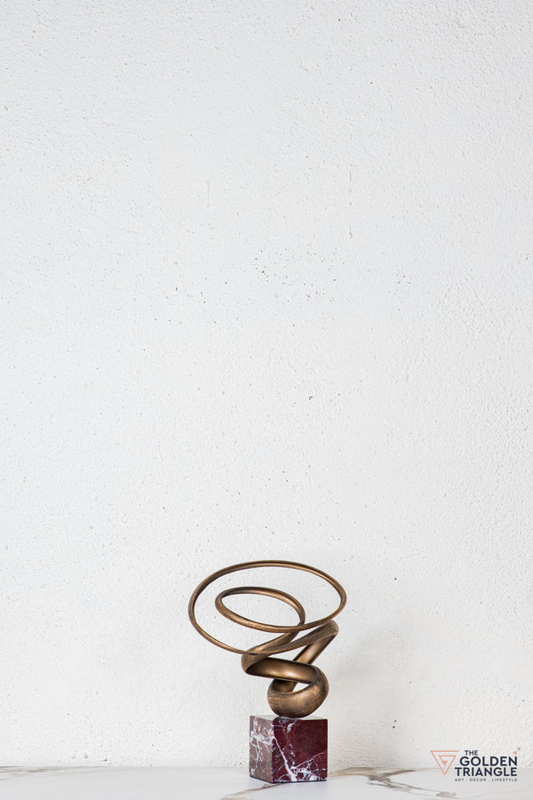 Zuri Abstract Sculpture - Antique Gold