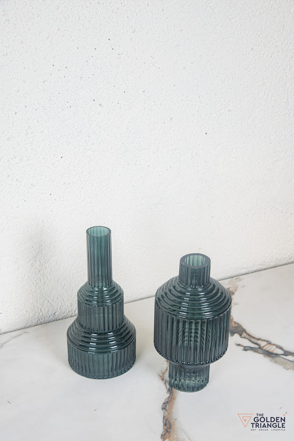 Niva Glass Vase - Smoke