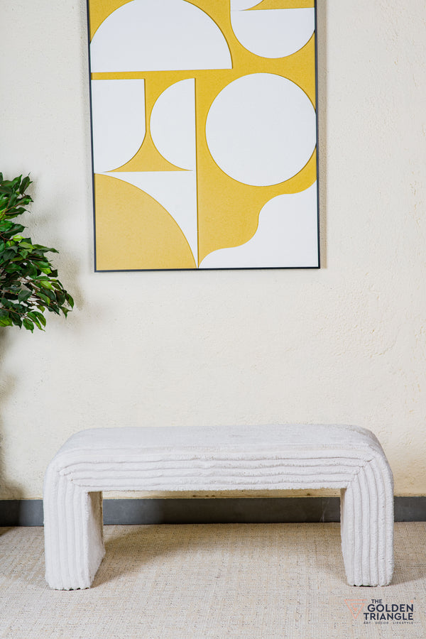 Oris Fabric Bench - Beige