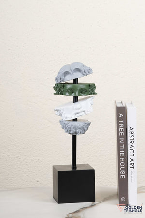 Elysian Roman Face Sculpture - Green