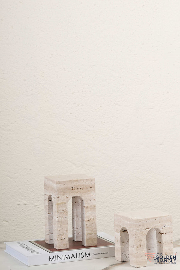 Arco Marble Block Tabletop Decor - Beige