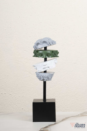 Elysian Roman Face Sculpture - Green