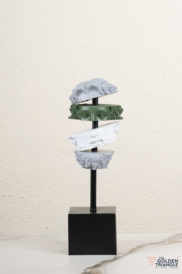 Elysian Roman Face Sculpture - Green