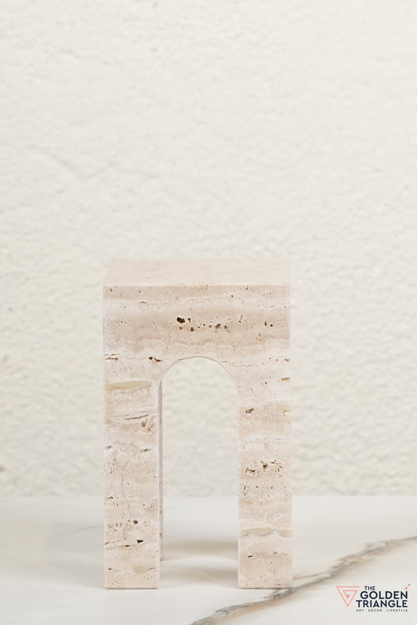 Arco Marble Block Tabletop Decor - Beige