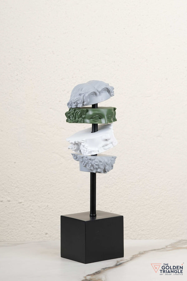 Elysian Roman Face Sculpture - Green