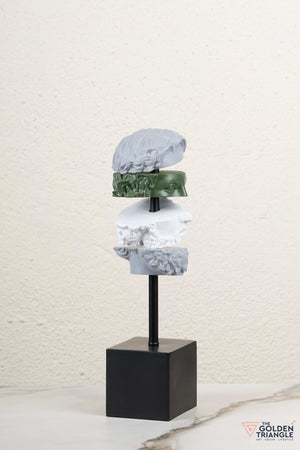 Elysian Roman Face Sculpture - Green