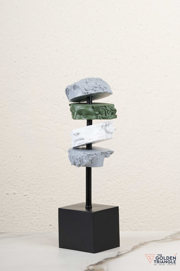 Elysian Roman Face Sculpture - Green
