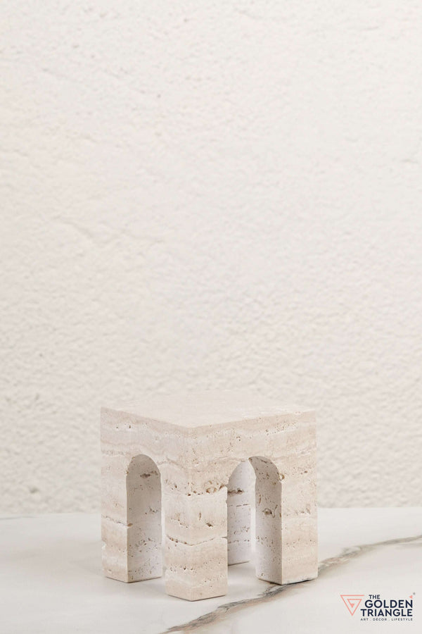 Arco Marble Block Tabletop Decor - Beige