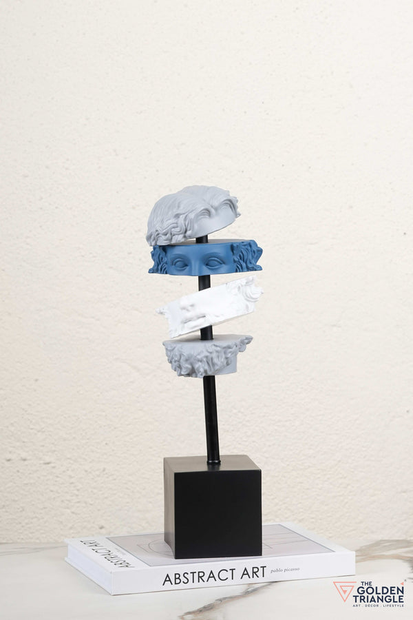 Elysian Roman Face Sculpture - Blue