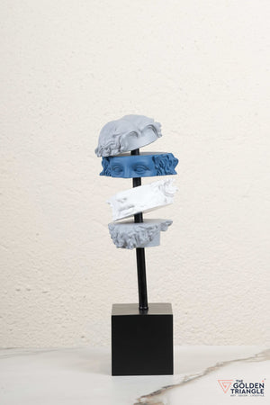 Elysian Roman Face Sculpture - Blue
