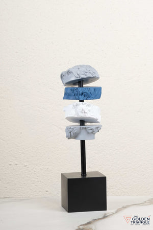 Elysian Roman Face Sculpture - Blue