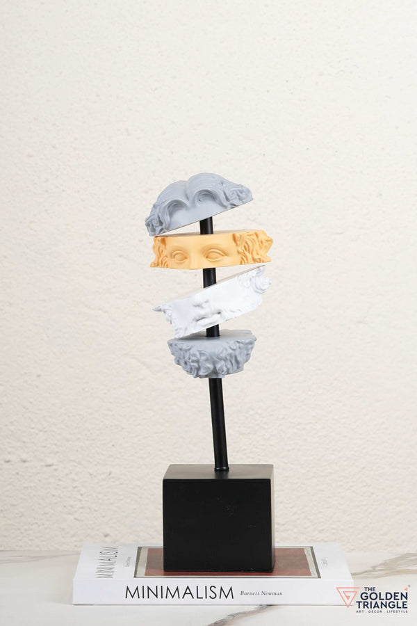 Elysian Roman Face Sculpture - Yellow