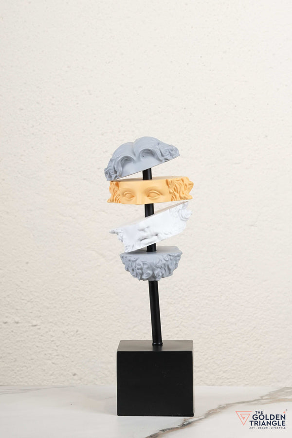 Elysian Roman Face Sculpture - Yellow
