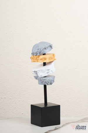 Elysian Roman Face Sculpture - Yellow