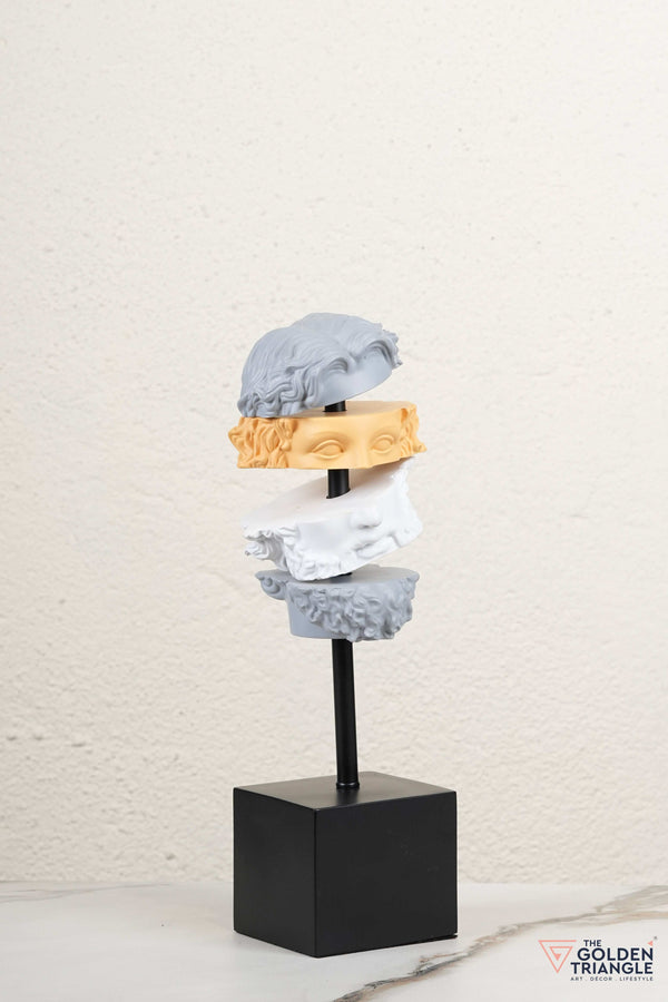 Elysian Roman Face Sculpture - Yellow