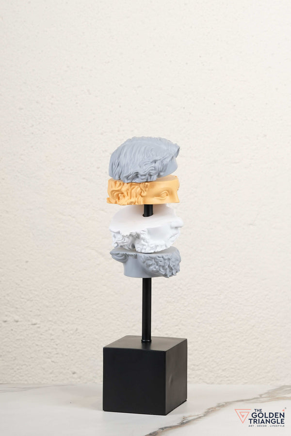 Elysian Roman Face Sculpture - Yellow
