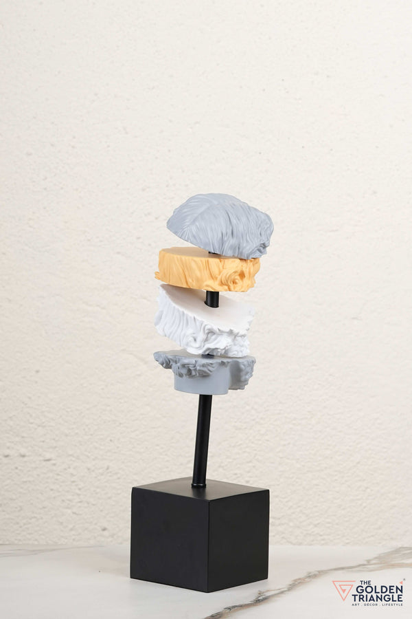 Elysian Roman Face Sculpture - Yellow