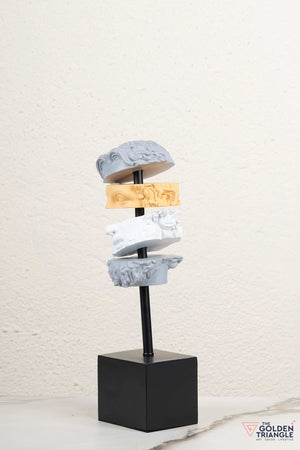 Elysian Roman Face Sculpture - Yellow
