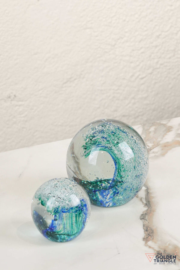 Moderna Crystal Orb Tabletop Decor - Blue