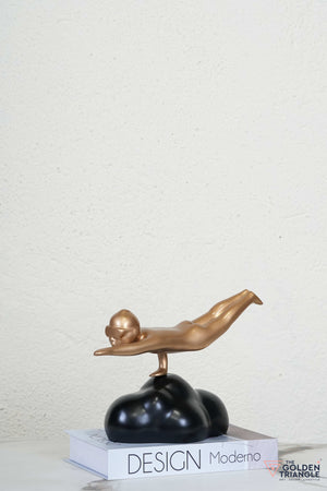Flying Man Artefact - Black & Gold