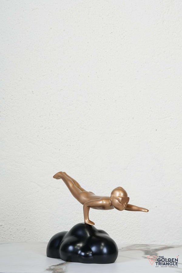 Flying Man Artefact - Black & Gold