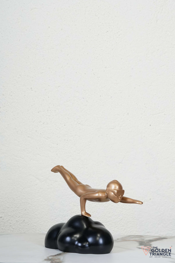 Flying Man Artefact - Black & Gold