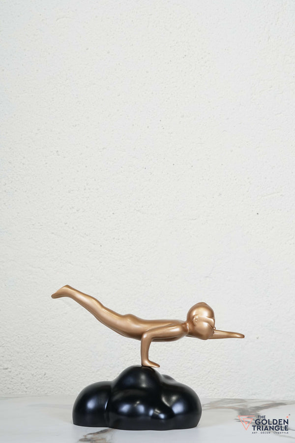 Flying Man Artefact - Black & Gold