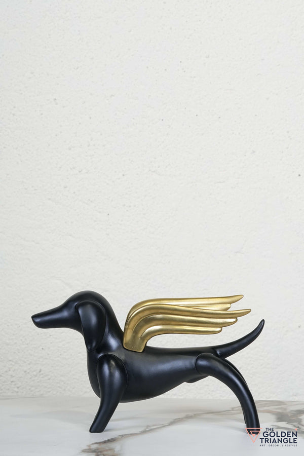 Dog with Wings Artefact - Black & Gold