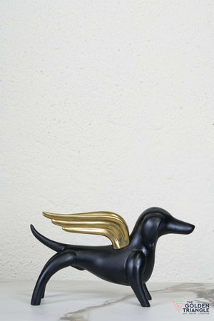 Dog with Wings Artefact - Black & Gold
