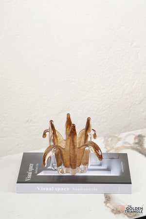 Tresor Glass Candle Decor Holder - Amber