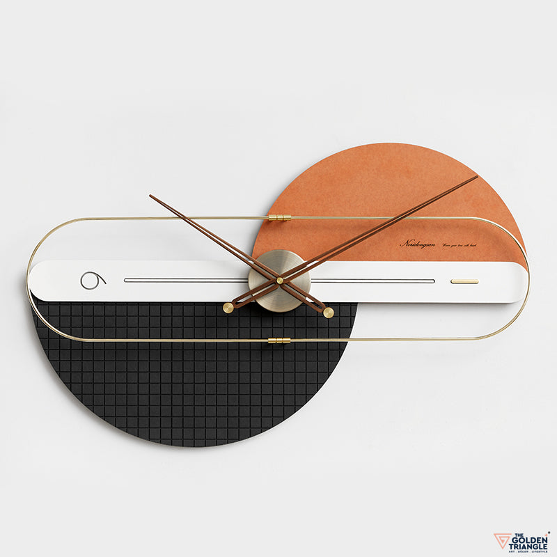 Naz Wall Clock - Orange & Black