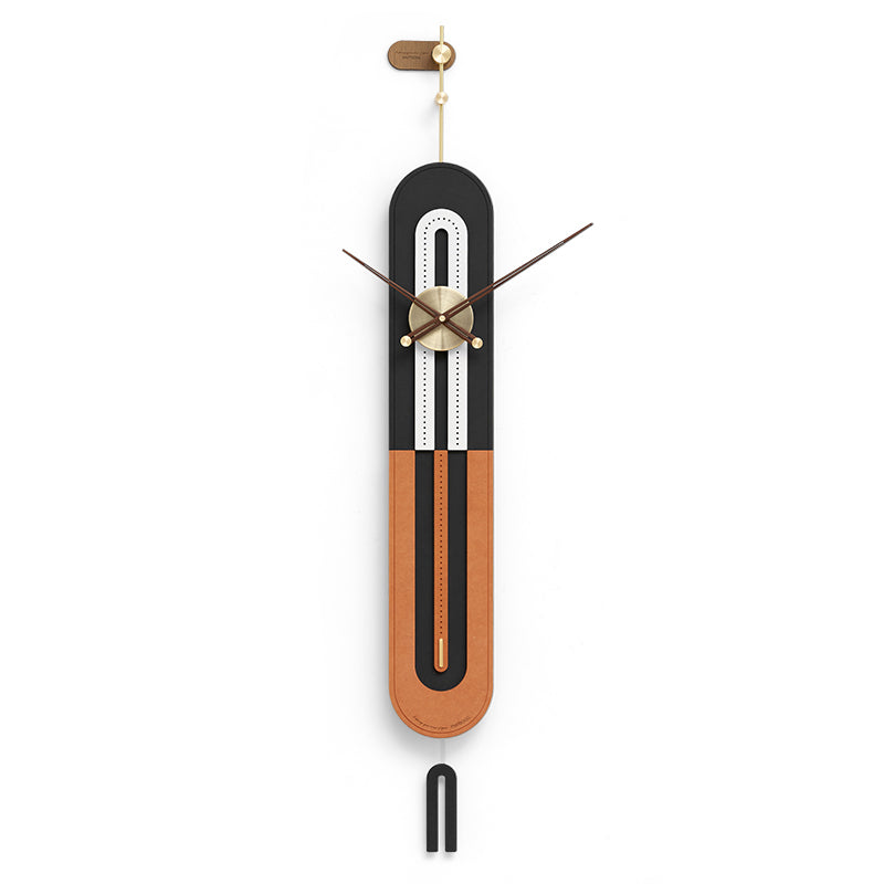 Elisa Wall Clock - Black+Orange