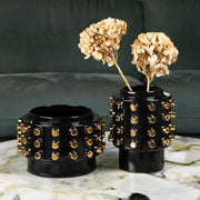 Spectra Short Ceramic Vase - Black