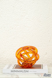 Vortex Medium Glass Knot - Orange