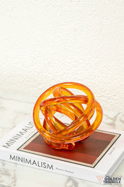 Vortex Medium Glass Knot - Orange