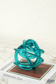 Vortex Medium Glass Knot - Aqua