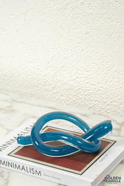 Infinity Glass Knot - Blue