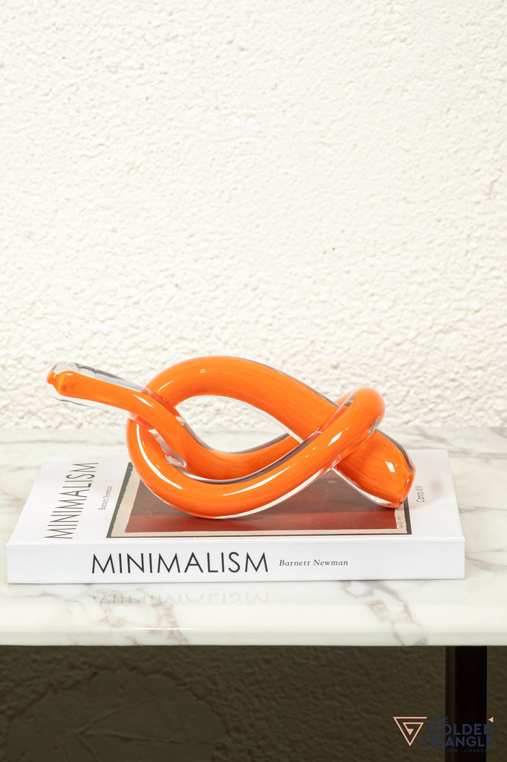 Infinity Glass Knot - Orange