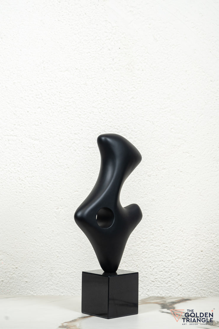 Regal Abstract Sculpture - Black