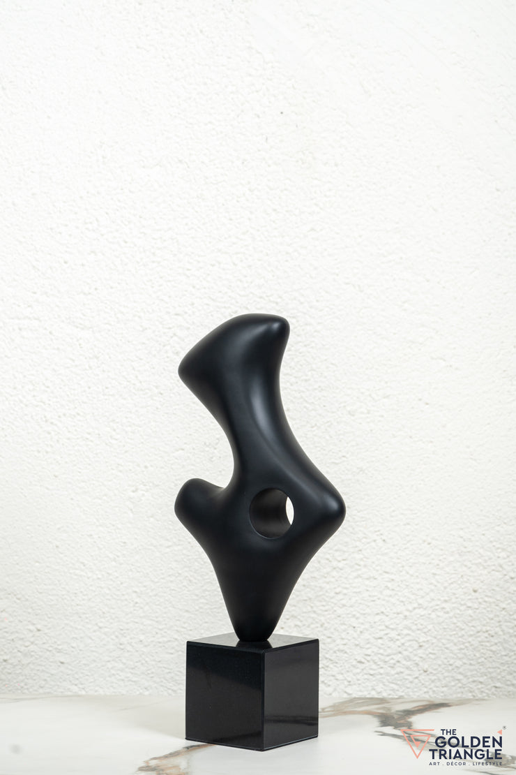 Regal Abstract Sculpture - Black