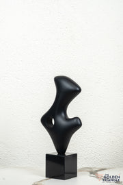 Regal Abstract Sculpture - Black