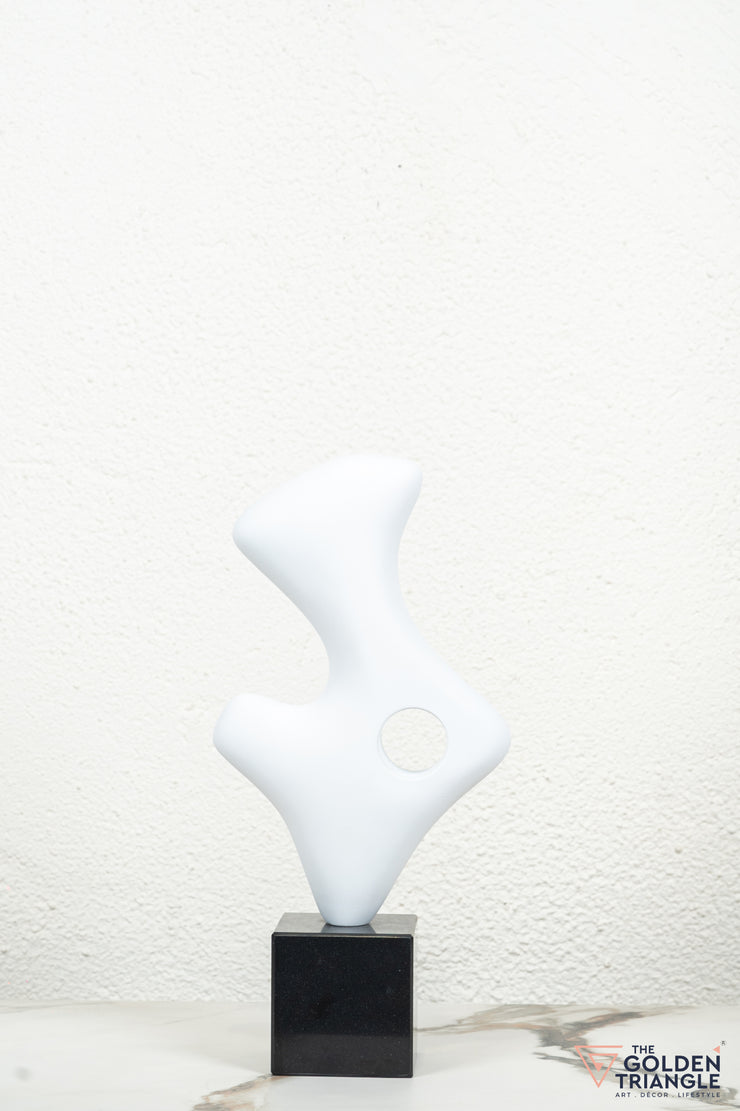 Regal Abstract Sculpture - White