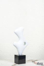 Regal Abstract Sculpture - White